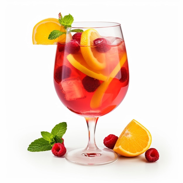 Sangria with white background high quality ultra hd