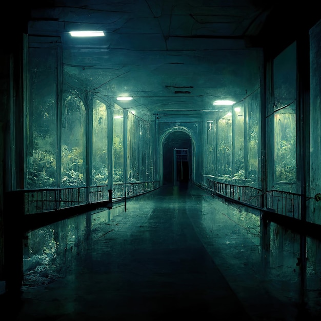 sanitarium , night , liminal space