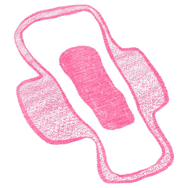 Photo sanitary pad png sticker womens health doodle transparent background