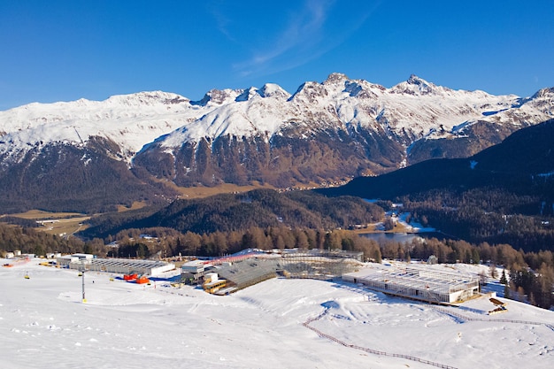 Sankt Moritz Switzerland Preparation parterre for World Ski Championships 2017