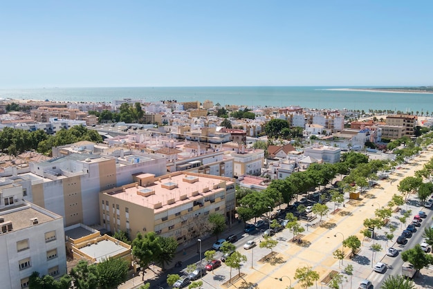 Sanlucar de Barrameda luchtfoto Cadiz Spanje