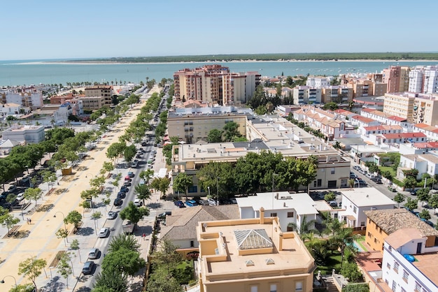 Sanlucar de Barrameda luchtfoto Cadiz Spanje