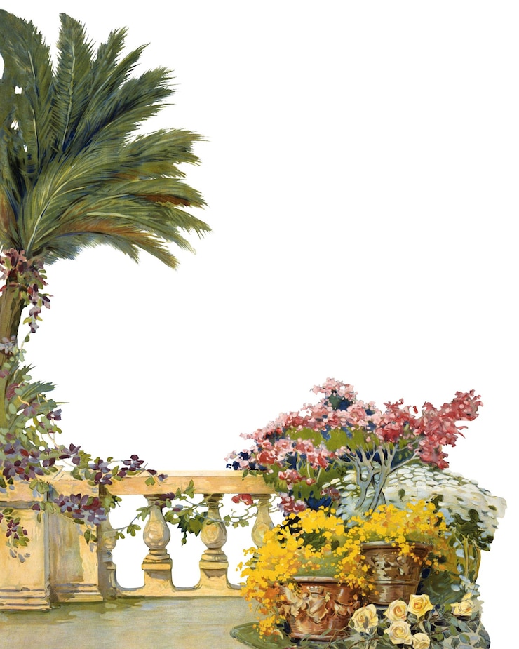 Photo sanremo balcony border png transparent background remixed from vintage artwork by rawpixel