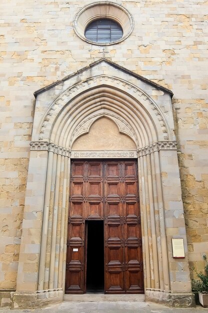 Sansepolcro Italy Facade of catholic church Chiesa di Santa Maria dei Servi