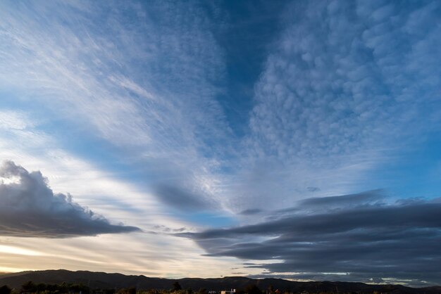 Sanset sky with colorful clouds without birds clear and worm
evening sunrise sundown evening time