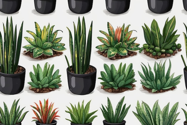 sansevieria pattern background illustration