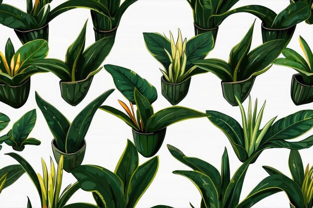 sansevieria pattern background illustration