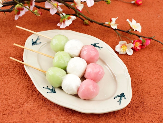 Sanshoku Dango or Three Colored Dumplings