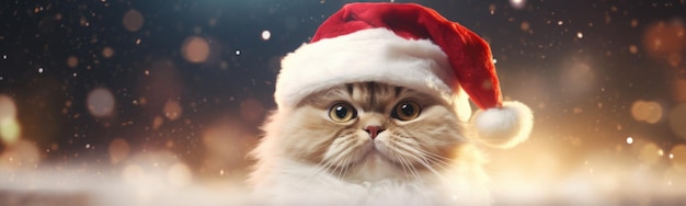 Santa cat background