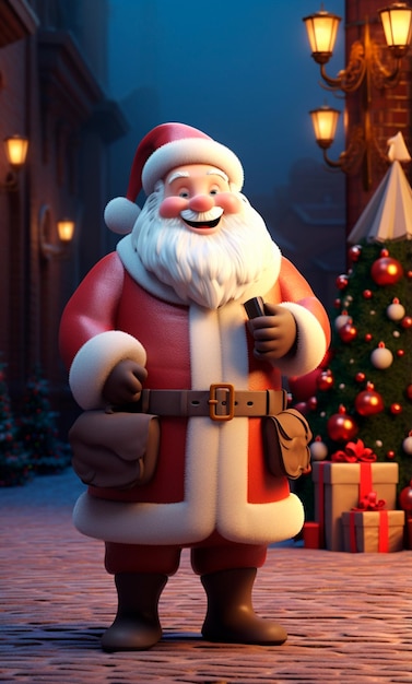 Santa Claus 3D Cartoon Character