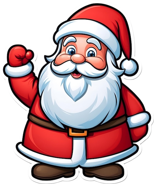 Photo santa claus cartoon icon cute christmas icons festive symbols holiday season xmas decorations ch