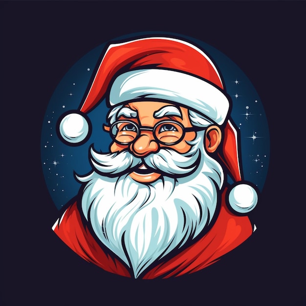 santa claus cartoon logo