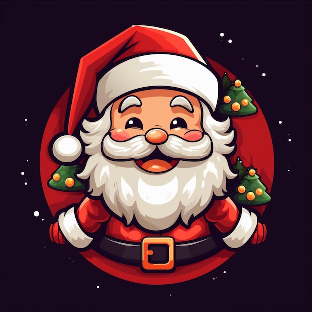 santa claus cartoon logo