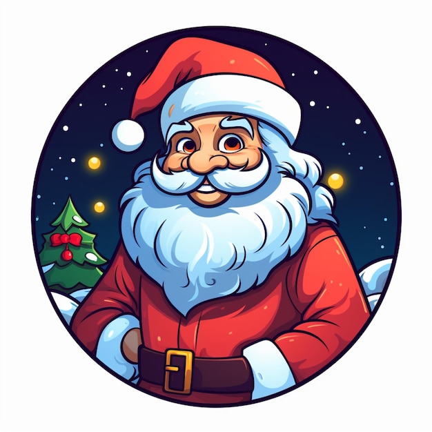 santa claus cartoon logo