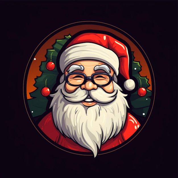 santa claus cartoon logo