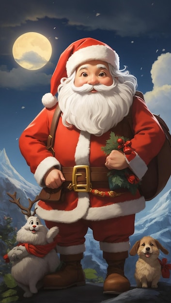 Santa Claus cartoon style