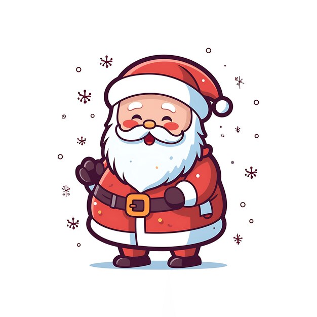 Photo santa claus christmas cartoon character merry christmas funny happy cute santa claus winter holiday