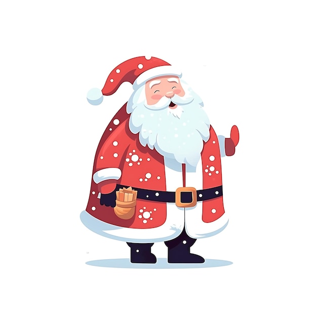 Santa Claus Christmas cartoon character Merry Christmas Funny Happy Cute Santa Claus Winter Holiday