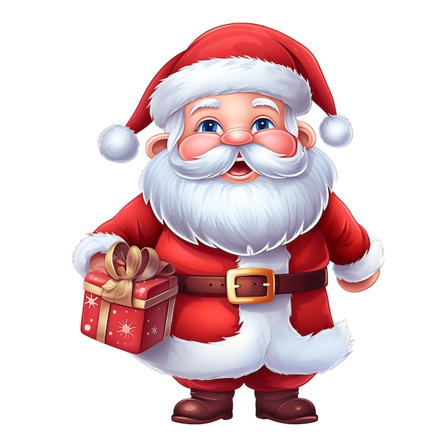 Santa Claus Christmas cartoon character Merry Christmas Funny Happy Cute Santa Claus Winter Holiday