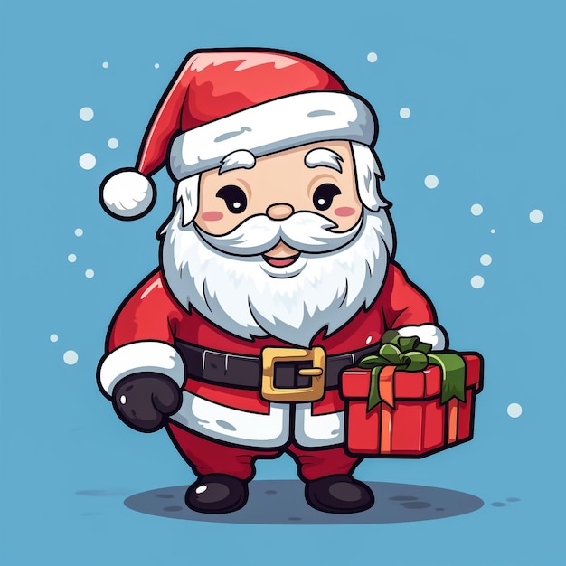 Photo santa claus christmast funny mascot vector illustration