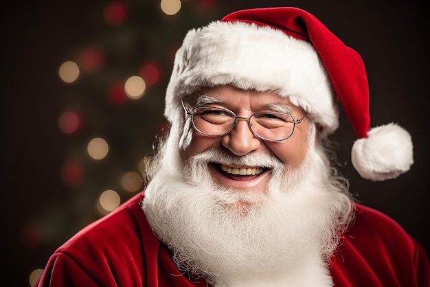 Santa Claus on dark background