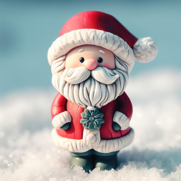 santa claus elves toy on snow christmas decoration christmas background for social media