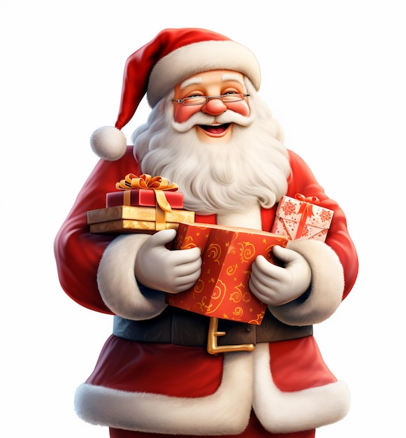 Santa Claus holding gifts