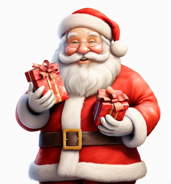 Santa Claus holding gifts