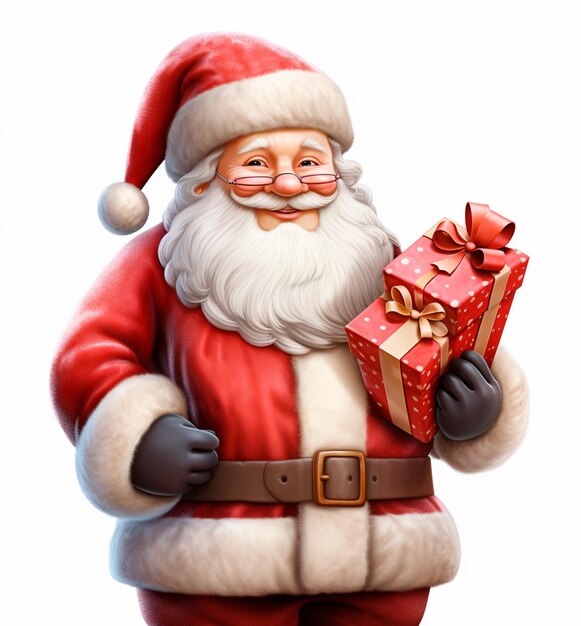 Santa Claus holding gifts