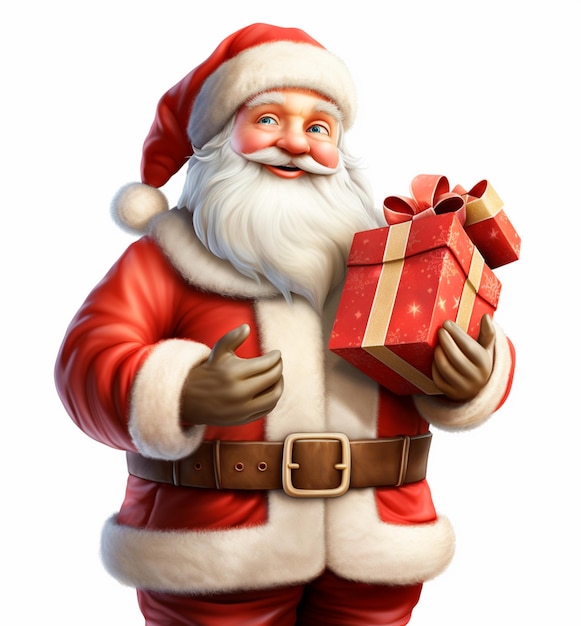 Photo santa claus holding gifts