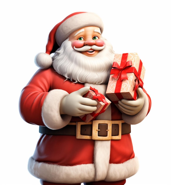 Santa Claus holding gifts