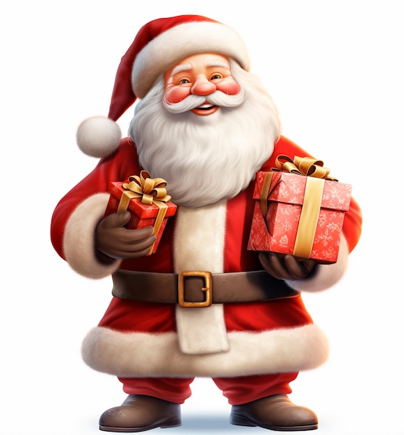 Santa Claus holding gifts