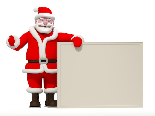 a santa claus holding a sign that says quot santa quot