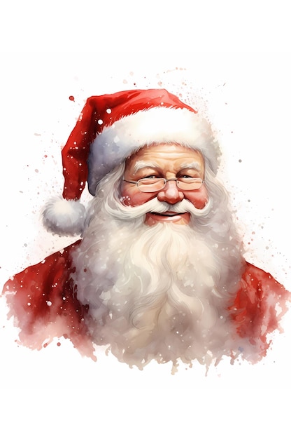 Photo santa claus illustration on a white background