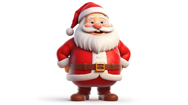 Photo santa claus is in action 3d rendering