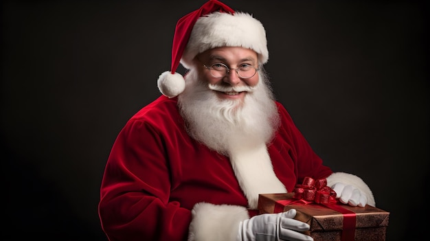 Photo santa claus is in action 3d rendering