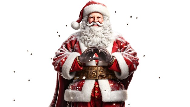 Photo santa claus is in action 3d rendering