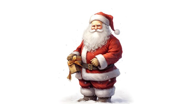 Photo santa claus is in action 3d rendering