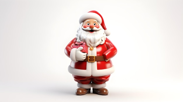 Photo santa claus is in action 3d rendering