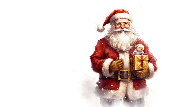 Photo santa claus is in action 3d rendering