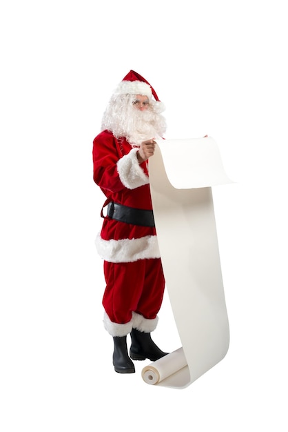 Santa claus is full of presents request to delivery