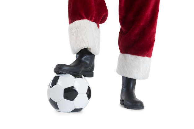 Санта-Клаус играет в футбол