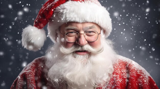 Santa claus isolated on white background Generative ai