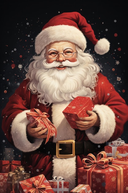 Santa Claus A jolly and cheerful Santa Claus wallpaper