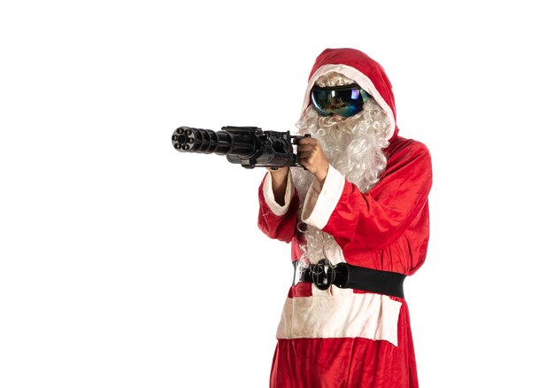 Santa Claus killer with gun