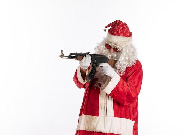 Santa Claus killer with gun