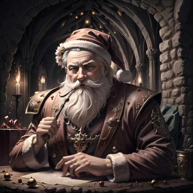 santa claus in a medieval settings