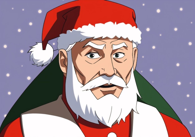 Santa claus Portrait of elderly man in santa costume Generative AI