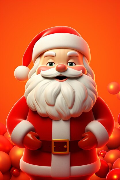 Santa claus on red background