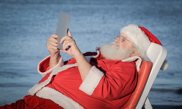 Santa Claus relaxing